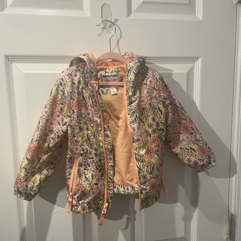 Cat & Jack Floral Kids Windbreaker Jacket with Hood